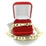 Imagem de Pulseira Masculina 21Cm 1Cm Largura Folheado Ouro Pl449