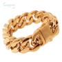 Imagem de Pulseira Masculina Bracelete 20Mm Elo Cubano Banhada A Oro