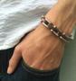Imagem de Pulseira Masculina de Aço com Filetes Rosé