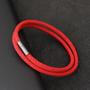 Imagem de Pulseira Masculina De Corda De Nylon De 4mm, Dupla Camada, Fio Da Sorte, Fivela Destacável,