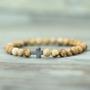 Imagem de Pulseira Masculina De Pedra De Olho De Tigre Natural De 6 Mm Minimalista Cruzada Presente De