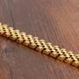 Imagem de Pulseira Masculina Dourada Bracelete Aço