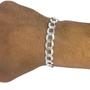 Imagem de pulseira masculina grossa de prata 925 10mm elo grumet 1x1 escama de peixe bracelete masculino