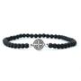 Imagem de Pulseira Masculina Minimalista com Contas de Olho de Tigre, Madeira e Ônix - 4mm