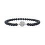 Imagem de Pulseira Masculina Minimalista com Contas de Olho de Tigre, Madeira e Ônix - 4mm