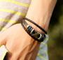 Imagem de Pulseira Masculina Preta E Azul Com Fecho Moda Estilo