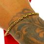 Imagem de Pulseira Masculina Tijolinho 3mm Grande 24cm Banhada Ouro