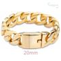 Imagem de Pulseira Masculinha 18k Banhada a Ouro 18k Grossa Brasileira