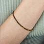 Imagem de Pulseira Minimalista Facetada de Pedra Olho de Tigre com Fecho de Prata 925 - Prosperidade