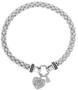 Imagem de Pulseira Nine West com Cristais - Coração Pave em Silvertone
