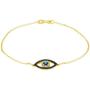 Imagem de Pulseira Olho Grego com Zirconias Ouro 18K