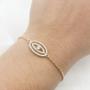 Imagem de Pulseira olho grego cravejado banhado a ouro 18k