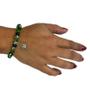 Imagem de Pulseira Ossaim Verde Pingente Cristal E Silicone