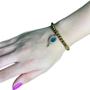 Imagem de Pulseira Oxum Com Abebê Cristal Dourado E Silicone