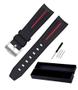 Imagem de Pulseira p/ Relogio Omega Swatch Moonswatch Black Red Stripe 20mm 