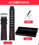 Imagem de Pulseira p/ Relogio Omega Swatch Moonswatch Black Red Stripe 20mm 