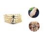Imagem de Pulseira Perola Fecho Antigo Trabalhado Safira Branca J22596