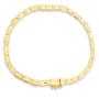 Imagem de Pulseira Piastrine com Fecho Gaveta Masculina 22cm Banhada a Ouro