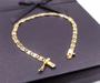Imagem de Pulseira Piastrine com Fecho Gaveta Masculina 22cm Banhada a Ouro