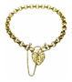 Imagem de Pulseira portuguesa com fecho de coração e pega ladrão ouro 18k