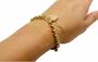 Imagem de Pulseira portuguesa com fecho de coração e pega ladrão ouro 18k