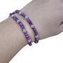 Imagem de Pulseira prata 925 com rubis 17cm