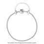 Imagem de Pulseira Prata para Berloque Link Adulto com Resina 16cm