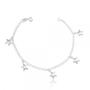 Imagem de Pulseira Prata Pingente Com 5 Estrelas Lisas