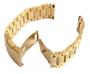 Imagem de Pulseira Relógio Aço Dourada 20mm, Botão lateral no Fecho.LC129