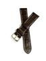 Imagem de Pulseira relógio Couro Grossa estilo Croco, Costura Clara.LC109