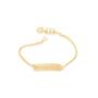 Imagem de Pulseira rommanel banhado ouro 18k unissex infantil 14cm placa retangular 550307