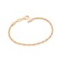 Imagem de Pulseira rommanel banhado ouro 3x 24k 18k e 22k feminina elos ovais torcido 19cm 552166