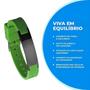 Imagem de Pulseira Silicone e Aço Inox Magnética 4x1 Equilíbrio Hottime - Verde