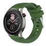 Imagem de Pulseira Silicone Fecho Prata compatível com GTR4 GTR 4 A2166 / GTR 2 3 / Stratos 2 3 -Verde Militar