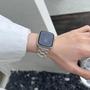 Imagem de Pulseira Transparente com Glitter para Apple Watch Series 10/9/8/7/6/5/4/3/SE/Ultra
