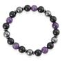 Imagem de Pulseira West Coast Jewelry com Ametista, Ônix e Hematita