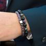 Imagem de Pulseira West Coast Jewelry com Ametista, Ônix e Hematita