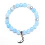 Imagem de Pulseira West Coast Jewelry ELYA Moon Charm Jade azul claro