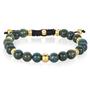 Imagem de Pulseira West Coast Jewelry masculina, musgo, ágata, banhada a ouro