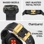 Imagem de Pulseiras AmBand para Apple Watch 45mm - Preto e Dourado