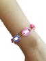 Imagem de Pulseiras Braceletes coloridos banhado com detalhes em dourado elo duplo