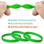 Imagem de Pulseiras de borracha Morcheiong Green Silicone 100 unidades