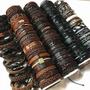 Imagem de Pulseiras De Couro Vintage Para Homens E Mulheres, Pulseira Ajustável, Joias Da Moda, 5 Peças