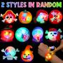 Imagem de Pulseiras de LED GOHEYI - Pacote com 24 Unidades para Festa de Halloween Infantil