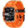 Imagem de Pulseiras de relógio compatíveis com aBand Apple Watch de 45 mm com estojo laranja