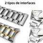 Imagem de Pulseiras De Relógio Universais De Aço Inoxidável Com Extremidade Curvada 12-24mm Sólidas Para Fecho