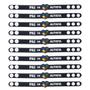 Imagem de pulseiras identificação autismo 22cm pai e mãe de autista com regulagem cores preta azul rosa 10un