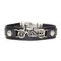 Imagem de Pulseiras Masculinas Kit C/4 MOTOQUEIRO MOTO BLACK + 2 Colares Flecha Moeda  Premium