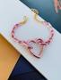 Imagem de Pulseiras Maxi banhadas pulseiras azul e rosa com pingente de coração Barbie Core