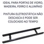Imagem de Puxador Barra Chata 40cm Preto Alumínio Porta Vidro/madeira